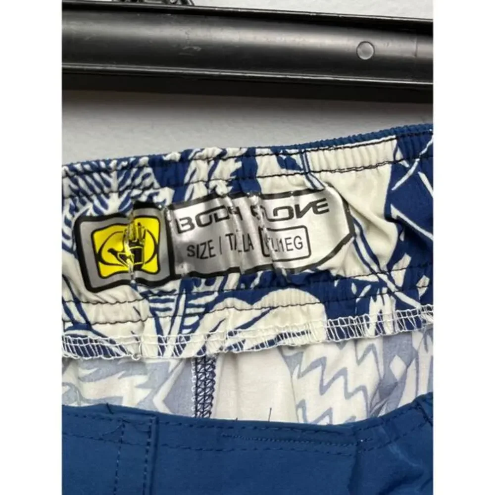 Body Glove men's swim trunks 1x blue hawaiian built in bottle opener Tropical‎